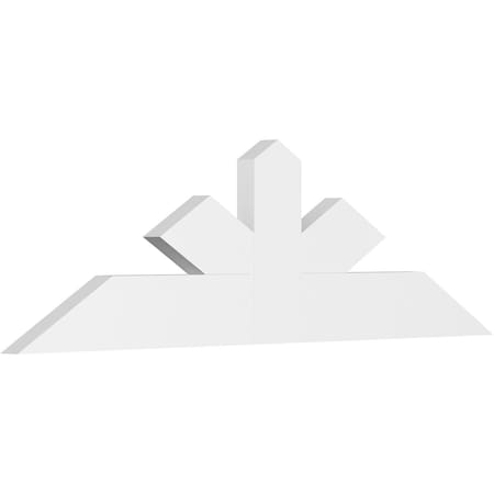 Ekena Millwork Saratoga Architectural Grade PVC Gable Bracket, 60"W x 17 1/2"H x 2"D x 6"F, 7/12 Pitch GBP060X18X0206SAR00